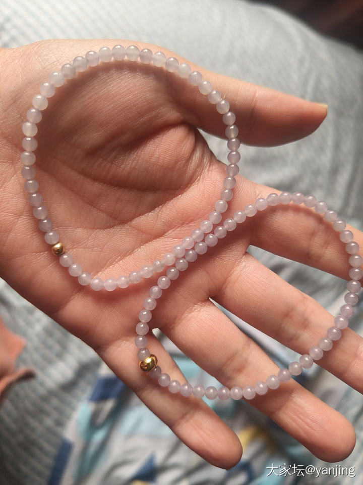 天然缅甸A货翡翠紫手串_翡翠