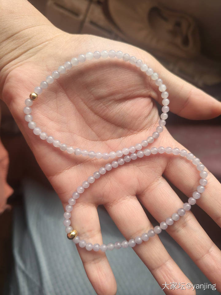 天然缅甸A货翡翠紫手串_翡翠