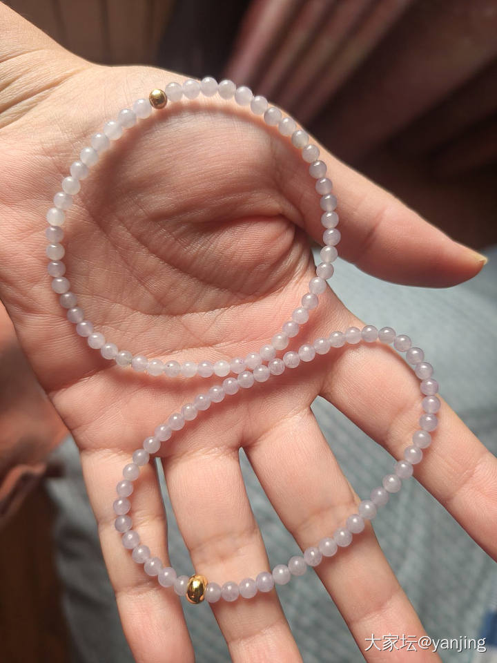 天然缅甸A货翡翠紫手串_翡翠