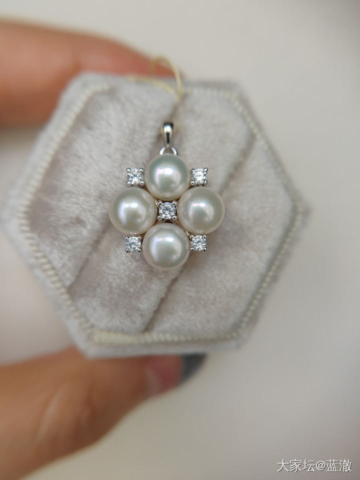 各种镶嵌珍珠首饰，都是银镶_有机宝石