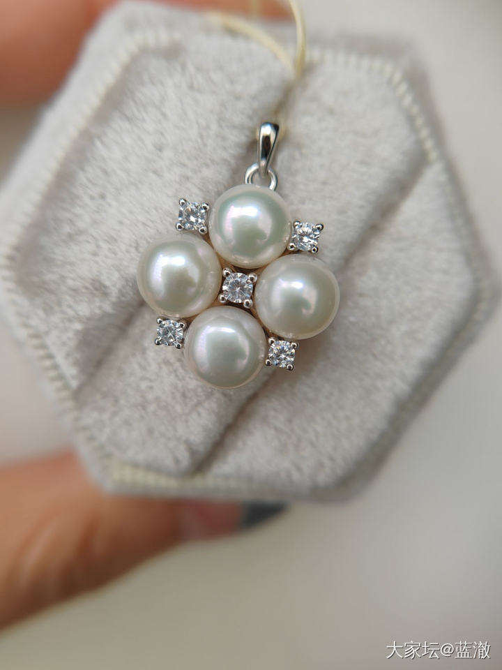 各种镶嵌珍珠首饰，都是银镶_有机宝石