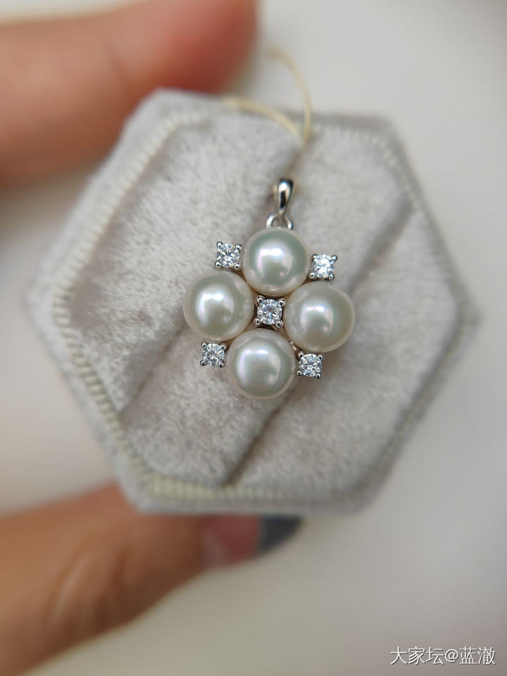 各种镶嵌珍珠首饰，都是银镶_有机宝石