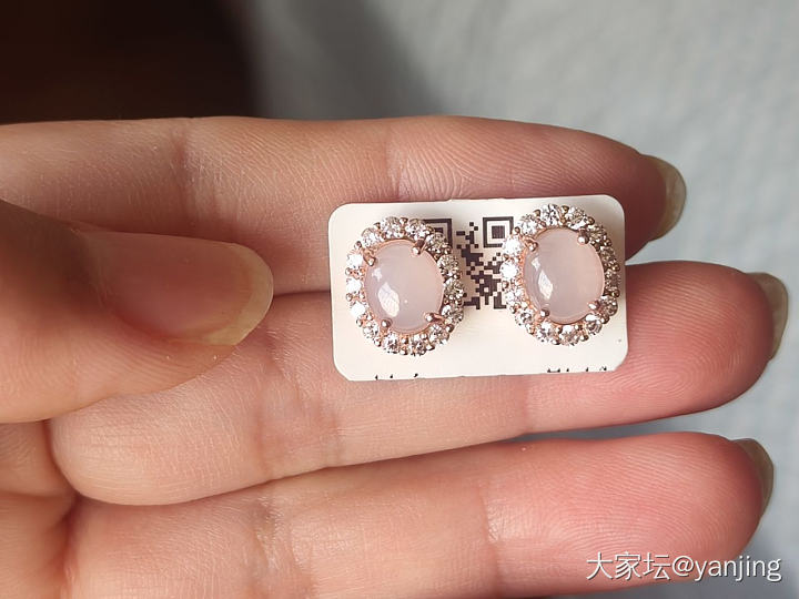 天然缅甸A货翡翠戒指耳钉_翡翠