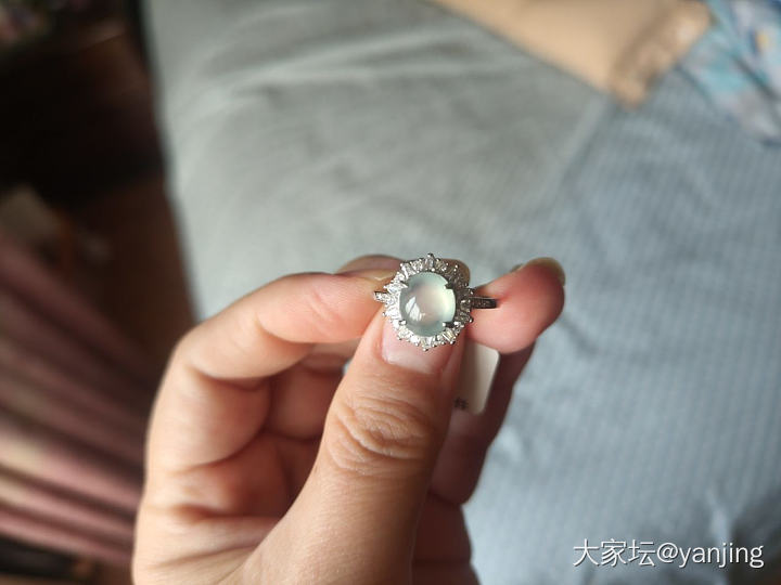 天然缅甸A货翡翠戒指耳钉_翡翠