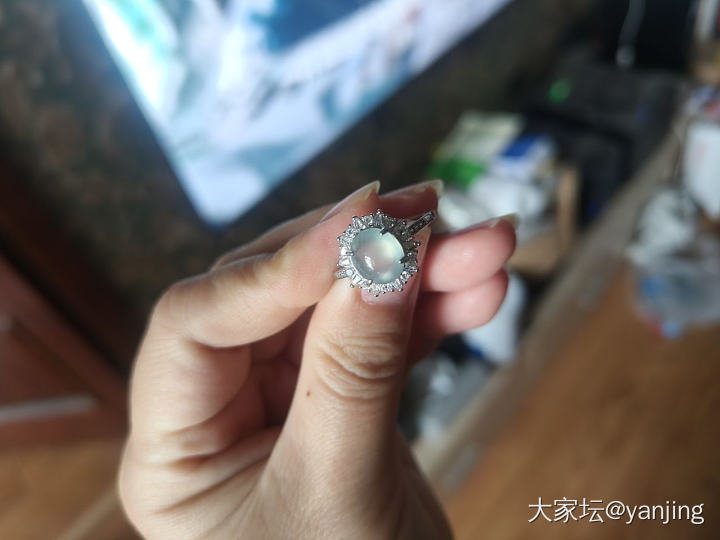 天然缅甸A货翡翠戒指耳钉_翡翠