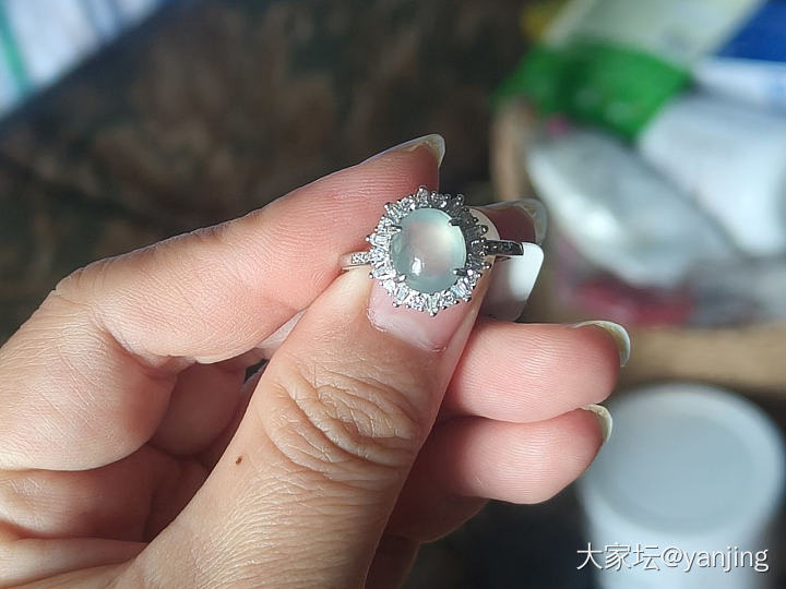 天然缅甸A货翡翠戒指耳钉_翡翠