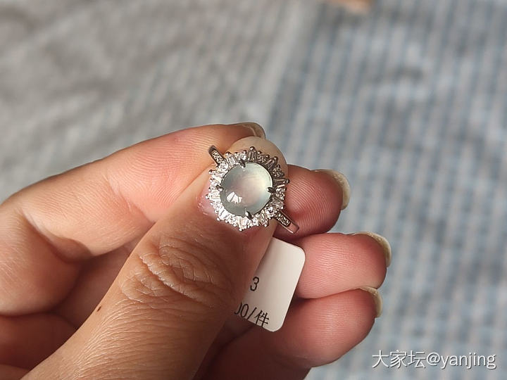 天然缅甸A货翡翠戒指耳钉_翡翠