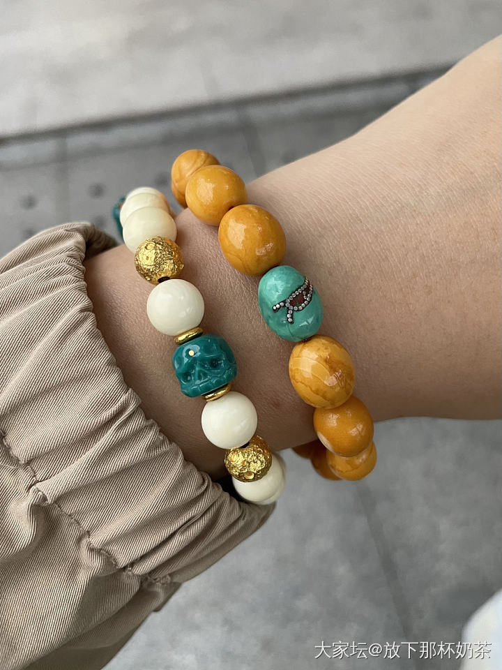 周末更新 血亏清理小百手链 都对半出珊瑚珍珠绿松蜜蜡小精品_有机宝石