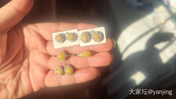 天然缅甸A货翡翠戒指耳钉_翡翠