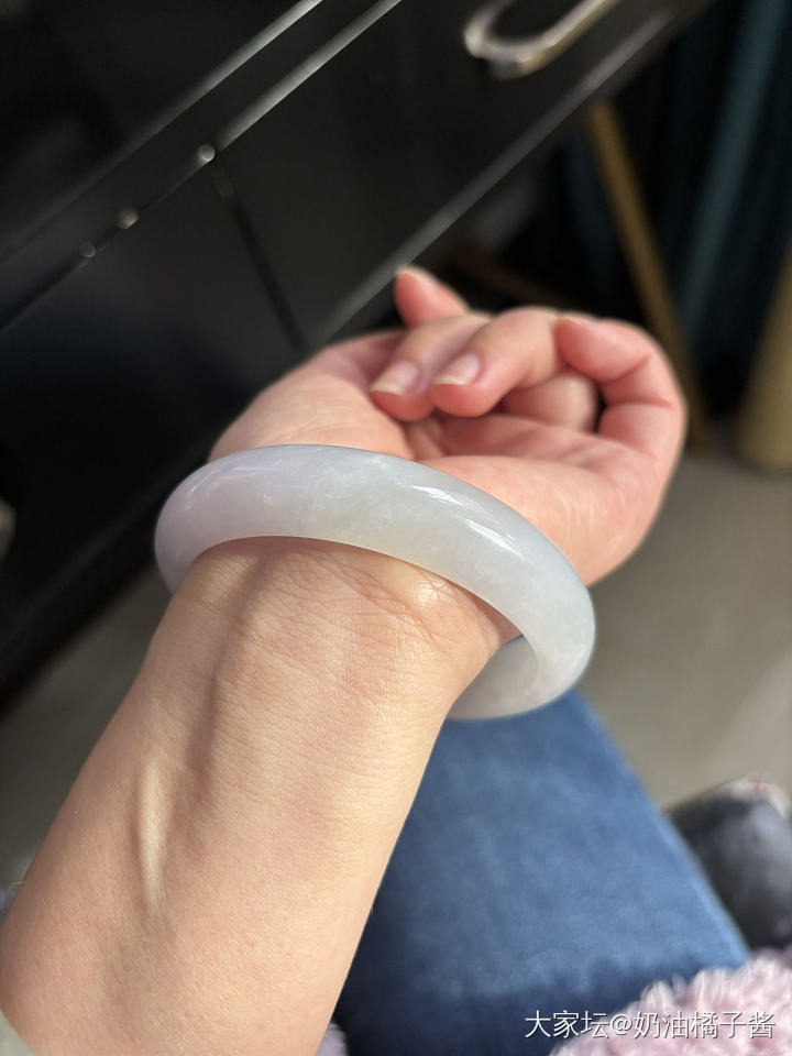 天然翡翠糯化白条_翡翠