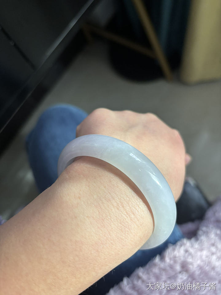 天然翡翠糯化白条_翡翠