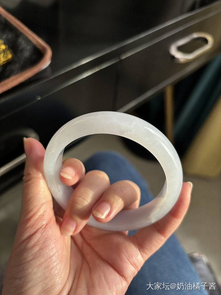 天然翡翠糯化白条_翡翠