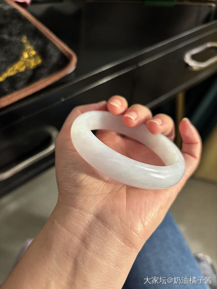 天然翡翠糯化白条_翡翠