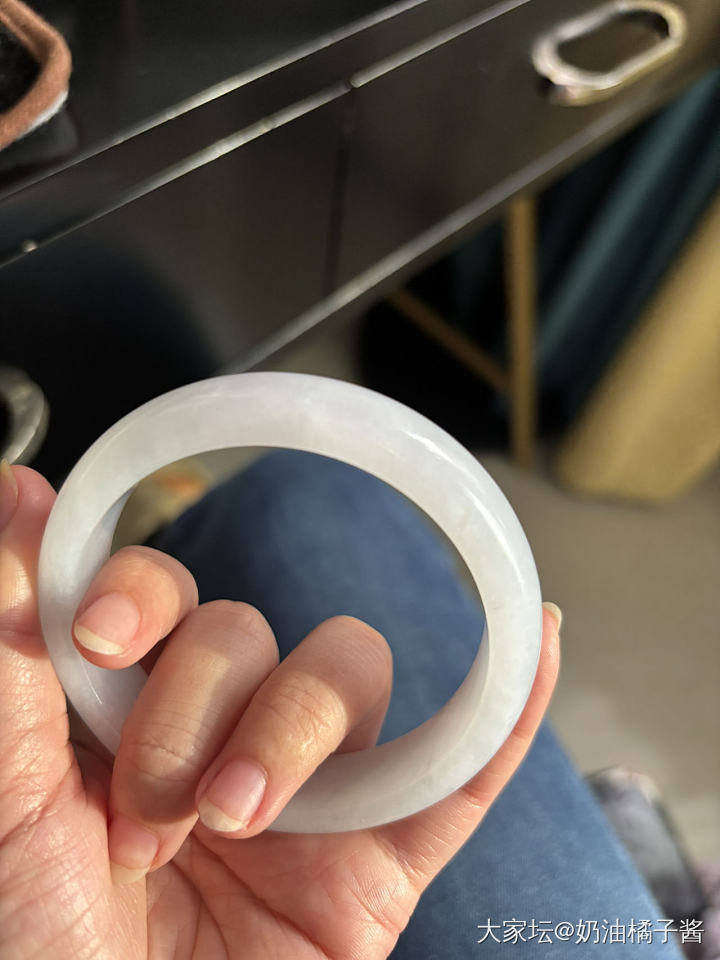 天然翡翠糯化白条_翡翠