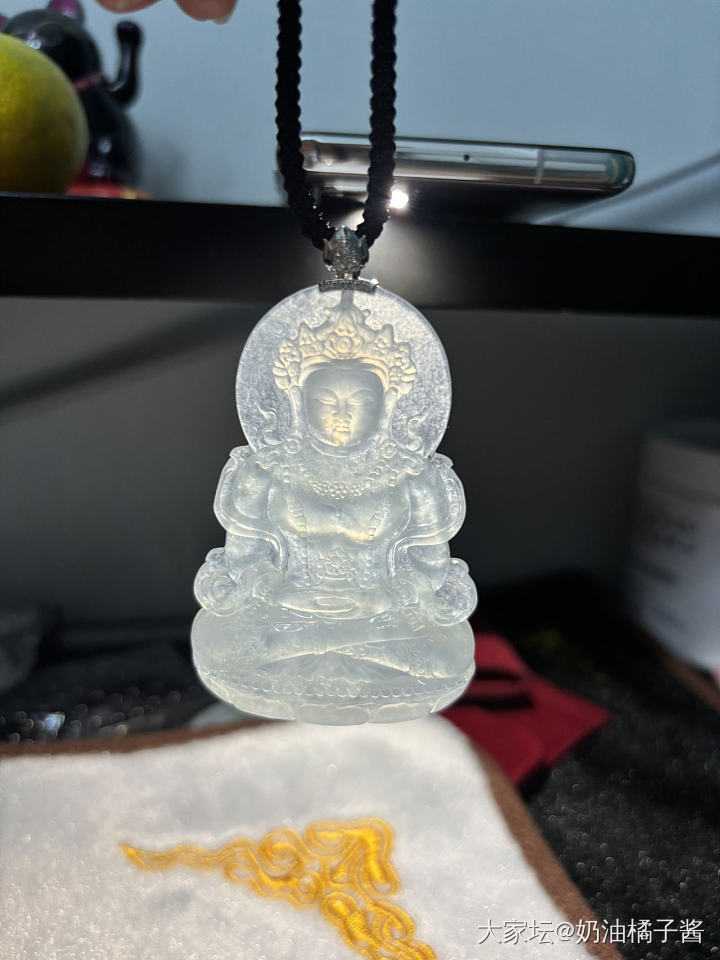 天然翡翠冰种度母_翡翠