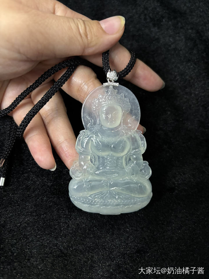 天然翡翠冰种度母_翡翠