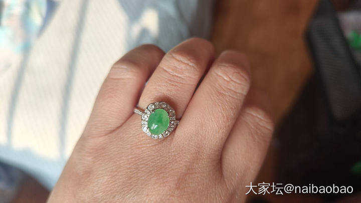 天然缅甸A货翡翠戒指_翡翠