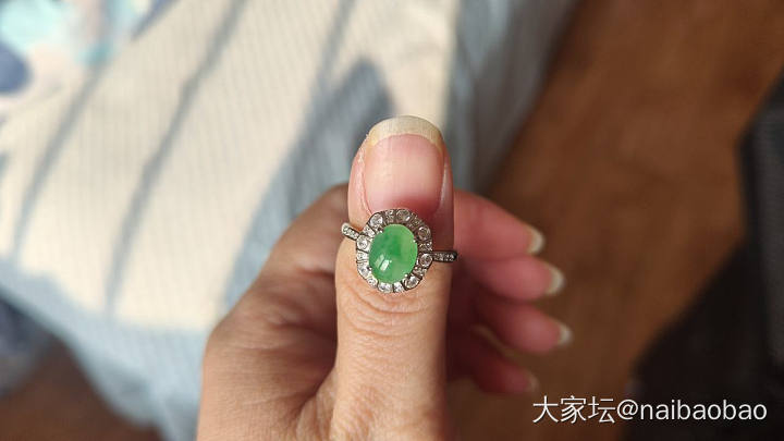 天然缅甸A货翡翠戒指_翡翠