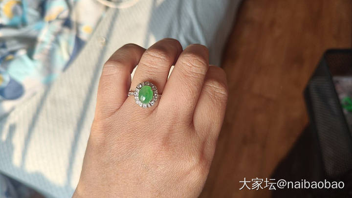 天然缅甸A货翡翠戒指_翡翠