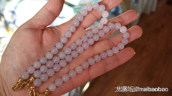 天然缅甸A货翡翠珠链_翡翠