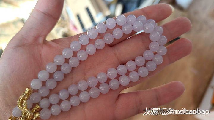 天然缅甸A货翡翠珠链_翡翠