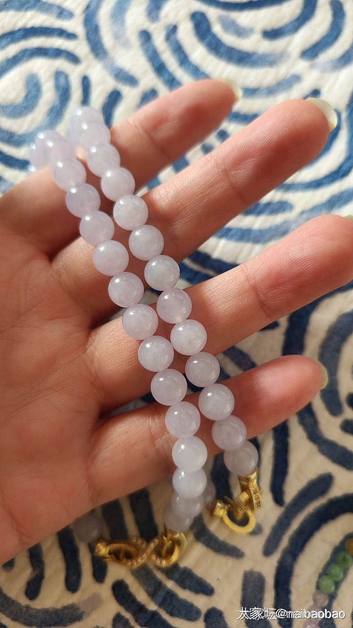 天然缅甸A货翡翠珠链_翡翠