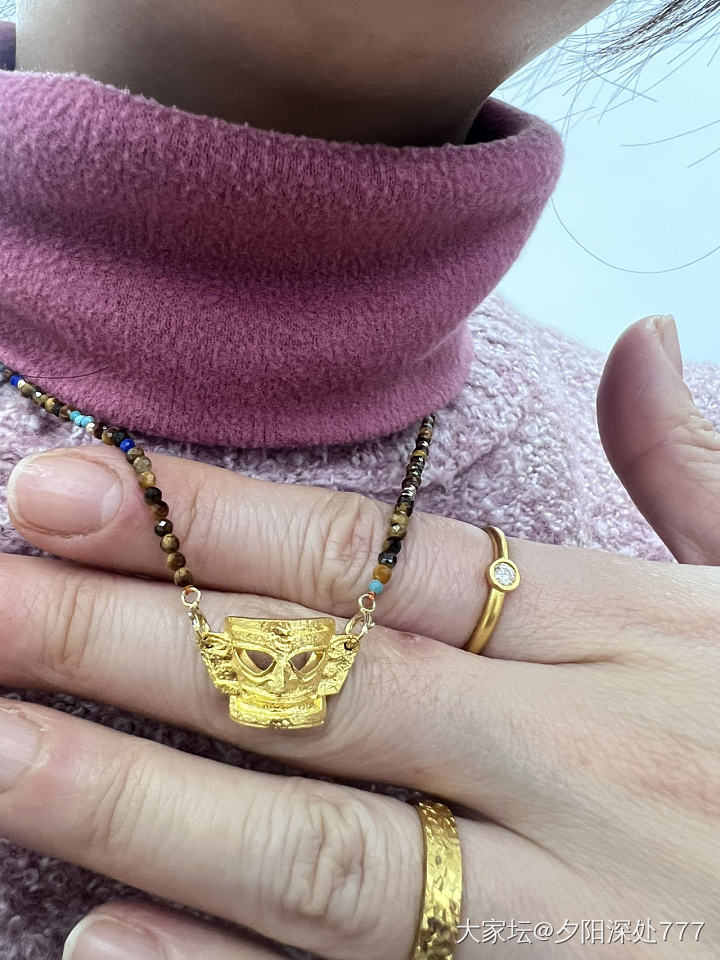 三星堆面具改造，两种佩戴方式，开心🥳_手工diy搭配金