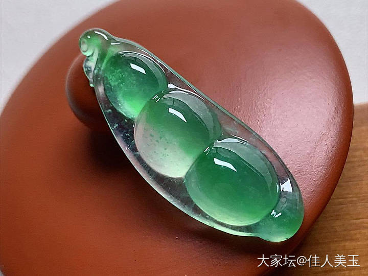 佳人美玉玻璃种木那绿福豆掌柜推荐_翡翠