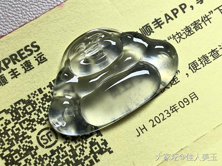 佳人美玉玻璃种佛公_翡翠