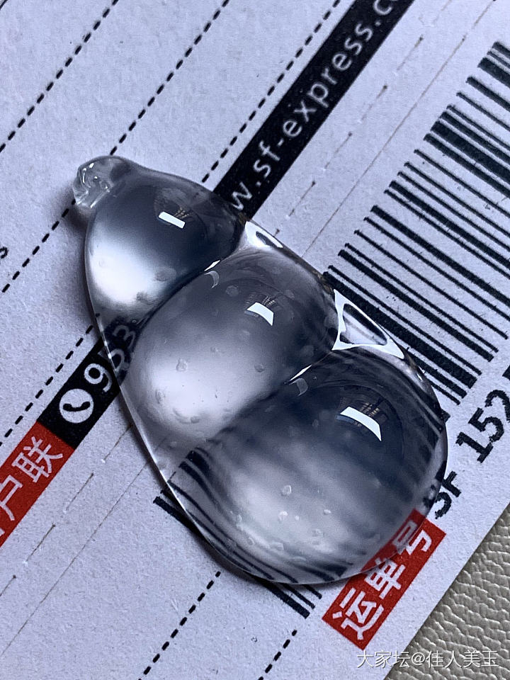 佳人美玉玻璃种木那福豆_翡翠