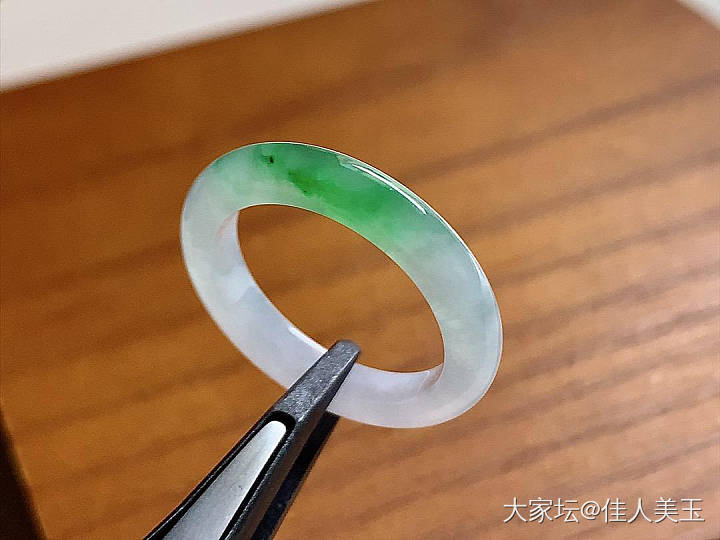 佳人美玉冰种阳绿戒指圈口17号价6980_翡翠