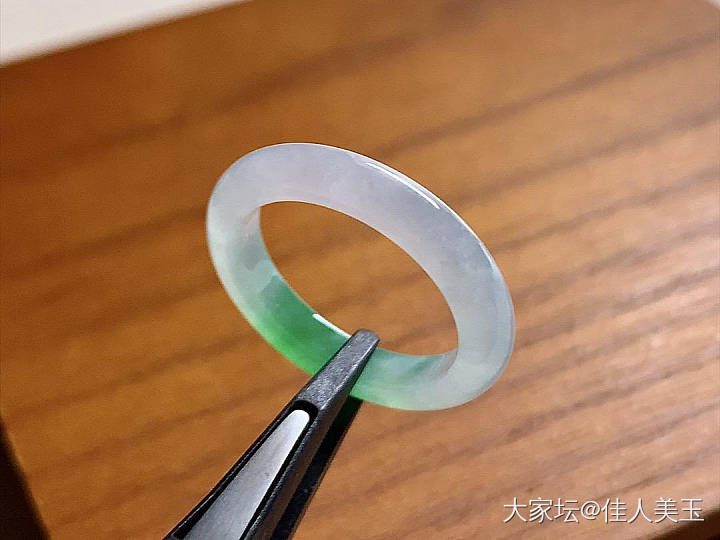 佳人美玉冰种阳绿戒指圈口17号价6980_翡翠