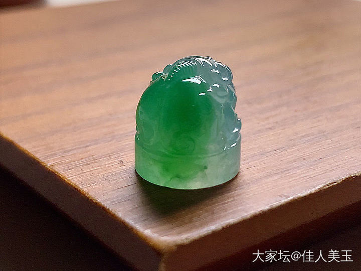 佳人美玉高冰种阳绿貔貅印章价7980_翡翠