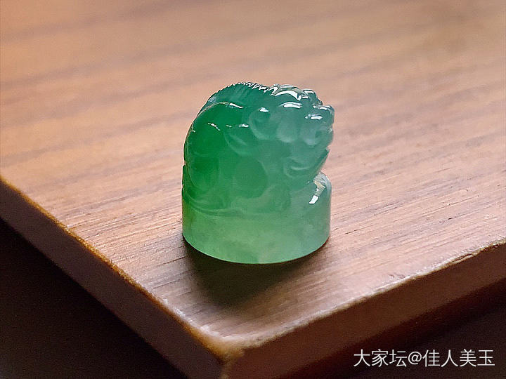 佳人美玉高冰种阳绿貔貅印章价7980_翡翠