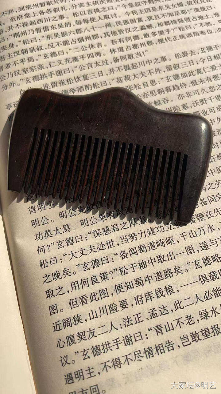 方寸臻品 无可匹敌——紫光檀素面精梳_首饰