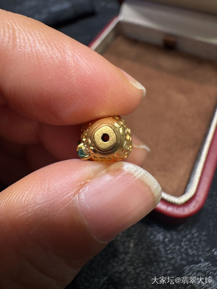 18K金镶缅料葫芦三通_翡翠