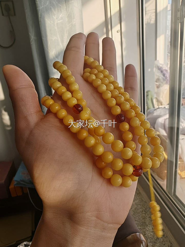 全新焦皮料蜜蜡手串_琥珀蜜蜡
