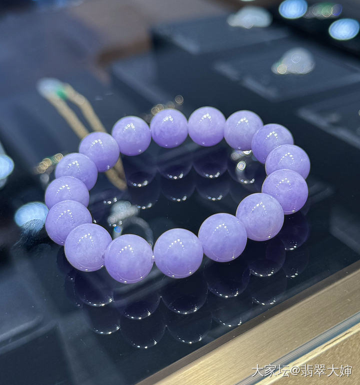 11.5mm直径紫罗兰手串_翡翠