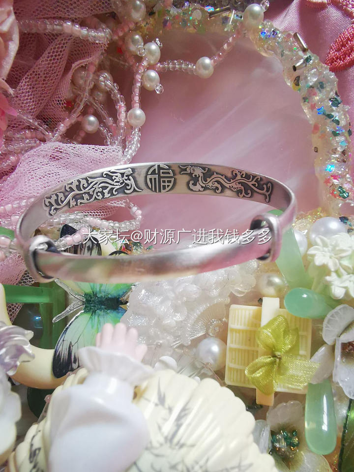 百年宝诚品牌银镯 花丝，镂空，浮雕工艺_银