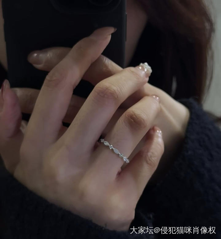 校长家马眼圆钻排戒及四瓣花项链_金