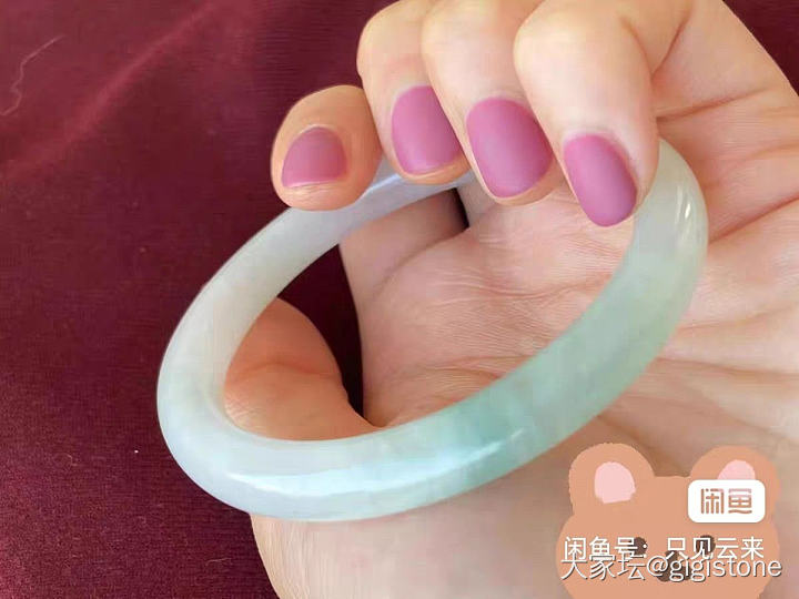 翡翠A货贵妃手镯圆条55圈口贵妃_翡翠