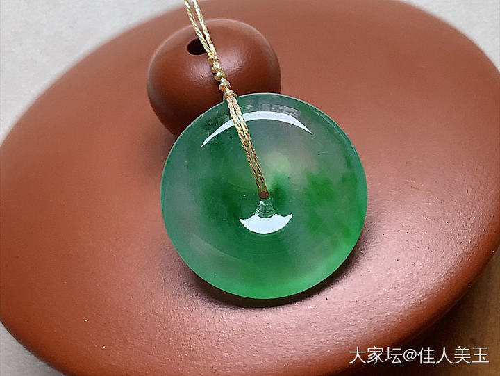 佳人美玉金丝绿平安扣行家货掌柜推荐_翡翠