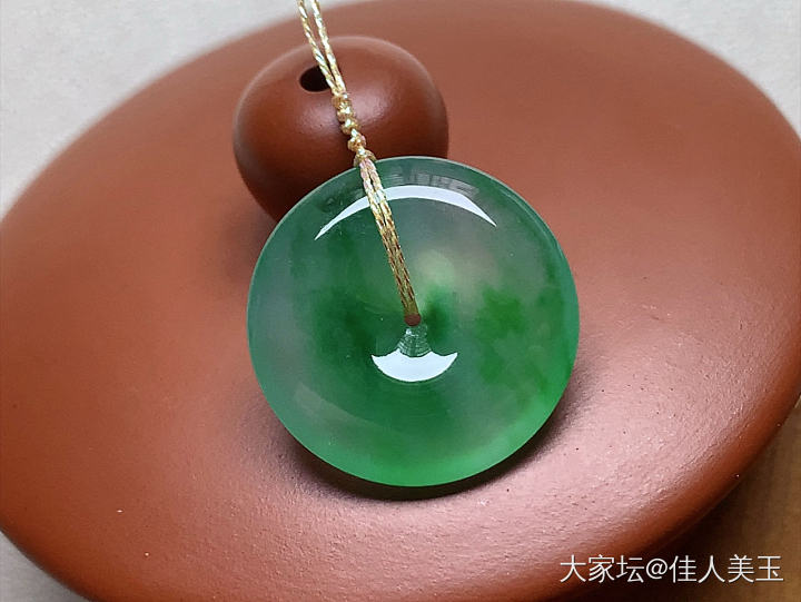 佳人美玉金丝绿平安扣行家货掌柜推荐_翡翠