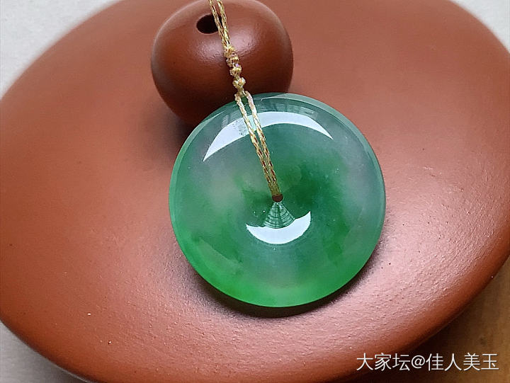 佳人美玉金丝绿平安扣行家货掌柜推荐_翡翠