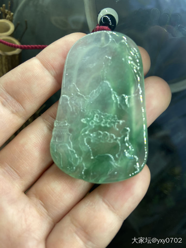 ➗冰绿的山水牌_翡翠