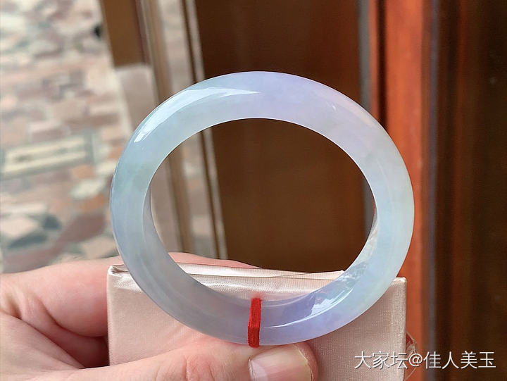 佳人美玉冰种粉紫手镯圈口54_翡翠