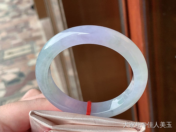佳人美玉冰种粉紫手镯圈口54_翡翠