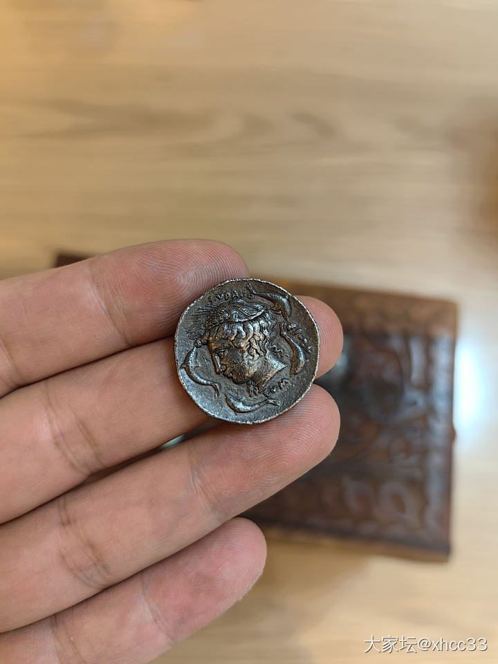 校长家银币，币套，原矿绿松_银