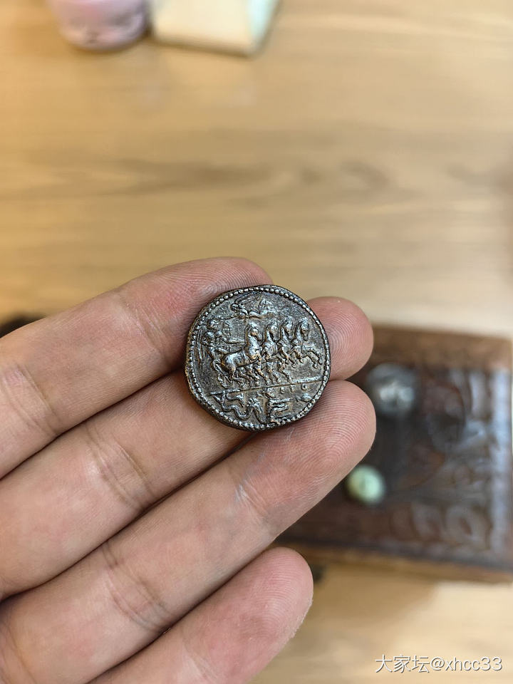 校长家银币，币套，原矿绿松_银