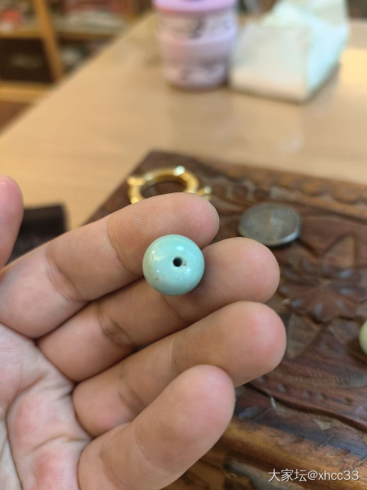 校长家银币，币套，原矿绿松_银